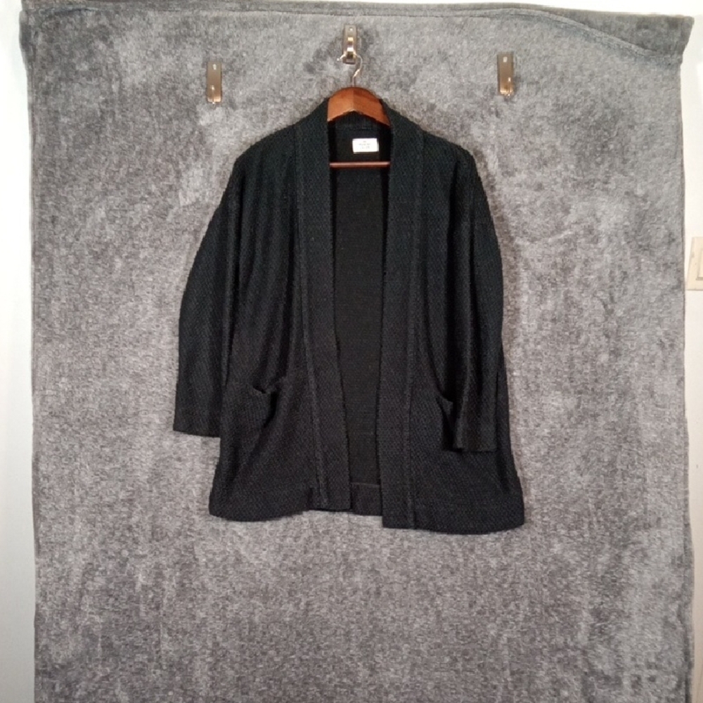 Marine Layer Black Open-Front Cardigan Sweater Womens Small